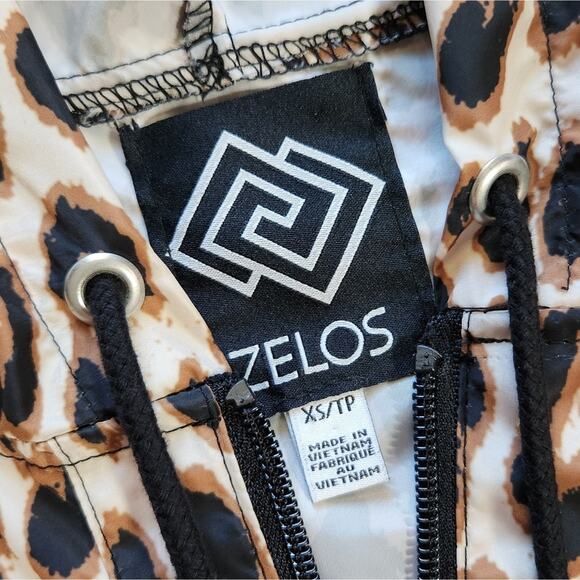 Zelos pullover hoodie windbreaker leopard print size XS - Picture 4 of 8